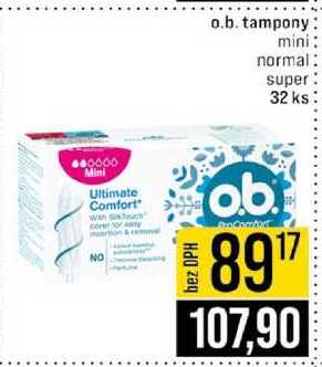 o.b. tampony mini normal super 32 ks 