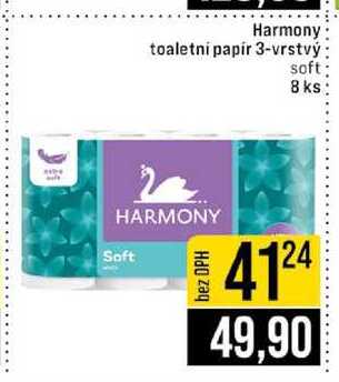 Harmony toaletní papír 3-vrstvý soft 8 ks