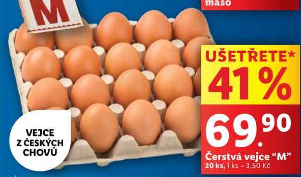 Čerstvá vejce "M", 20 ks