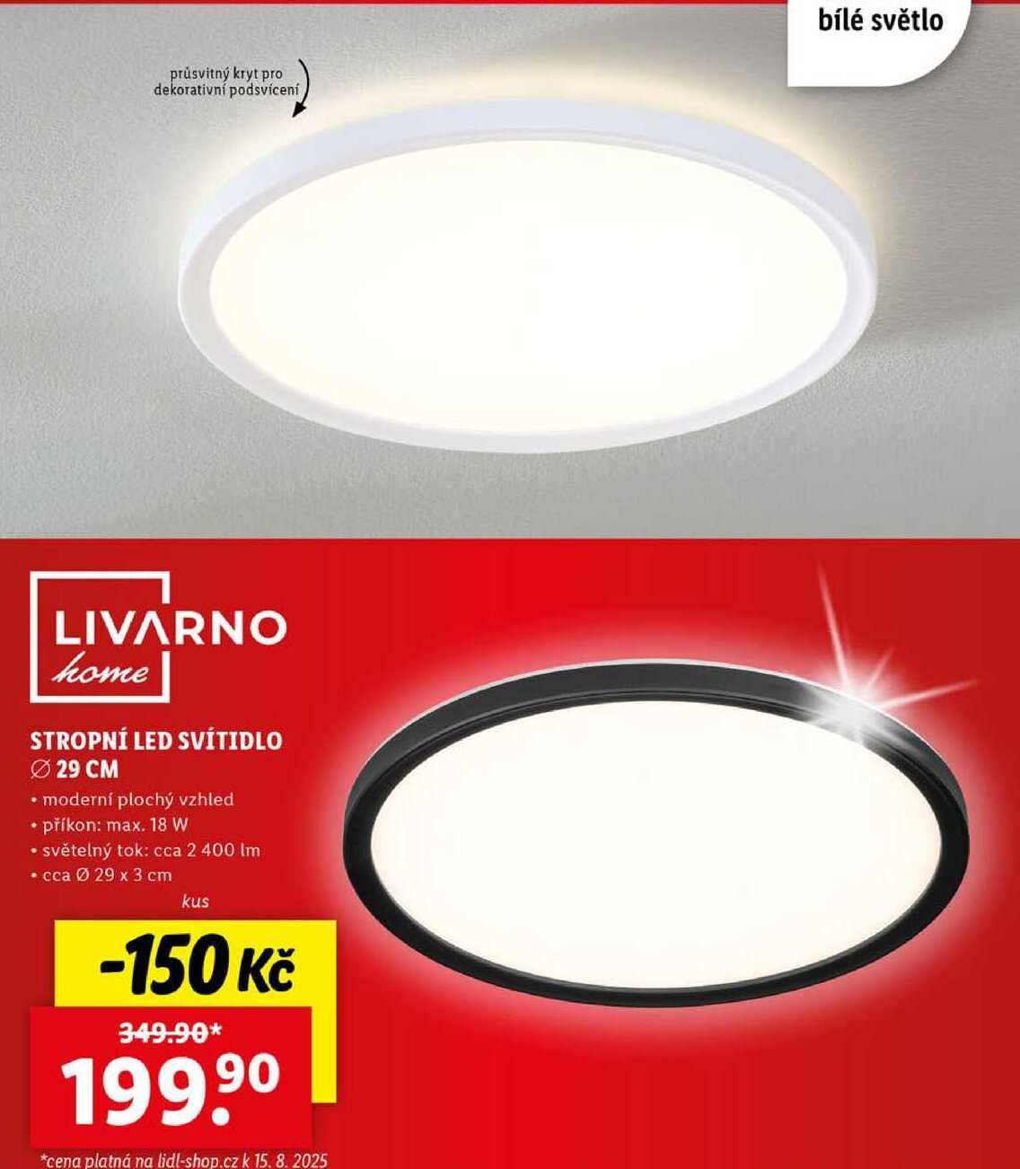 STROPNÍ LED SVÍTIDLO PR. 29 CM 