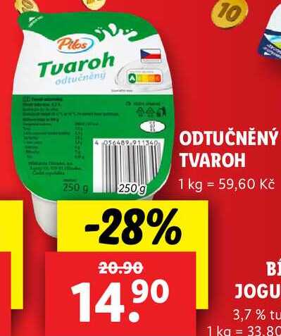 ODTUČNĚNÝ TVAROH, 250 g