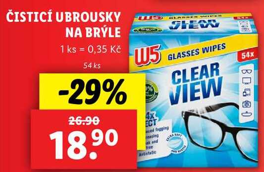 ČISTICÍ UBROUSKY NA BRÝLE, 54 ks