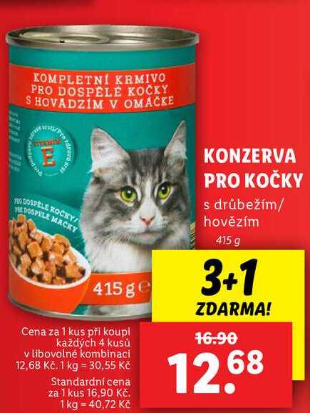 KONZERVA PRO KOČKY, 415 g