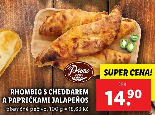 RHOMBIG S CHEDDAREM A PAPRIČKAMI JALAPEÑOS, 80 g