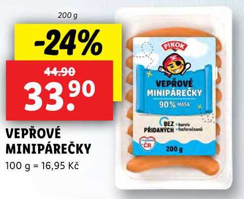 VEPŘOVÉ MINIPÁREČKY, 200 g