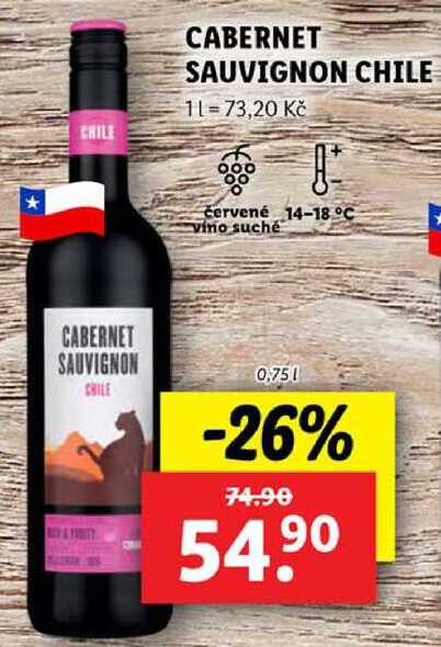 CABERNET SAUVIGNON CHILE, 0,75 l