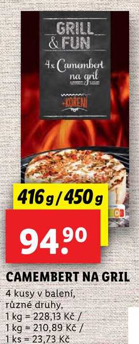 CAMEMBERT NA GRIL, 416 g/450 g