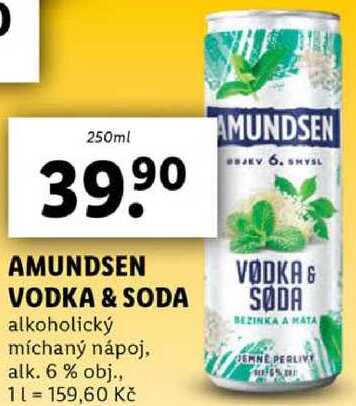 AMUNDSEN VODKA & SODA, 250 ml