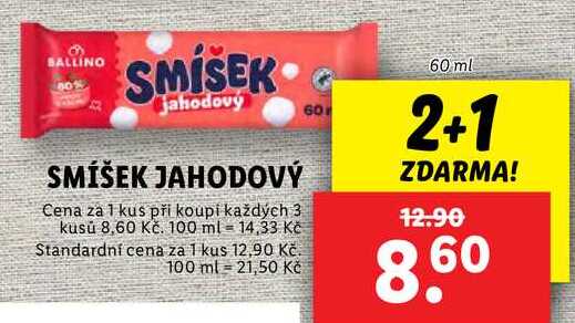 SMÍŠEK JAHODOVÝ, 60 ml