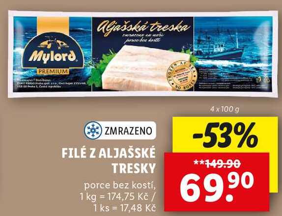 FILÉ Z ALJAŠSKÉ TRESKY, 4x 100 g