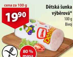 Dětská šunka výběrová, 100 g