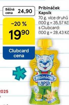 Pribináček Kapsík, 70 g, více druhů 