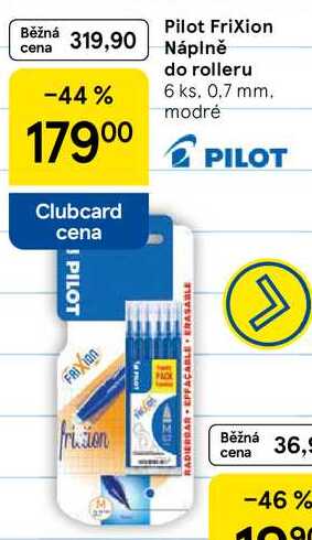 Pilot Frixion Náplně do rolleru, 6 ks. 0.7 mm. modré  