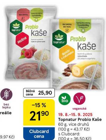 Topnatur Probio Kaše, 60 g, více druhů  