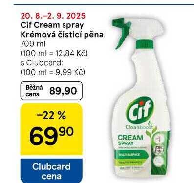 Cif Cream spray Krémová čisticí pěna, 700 ml  