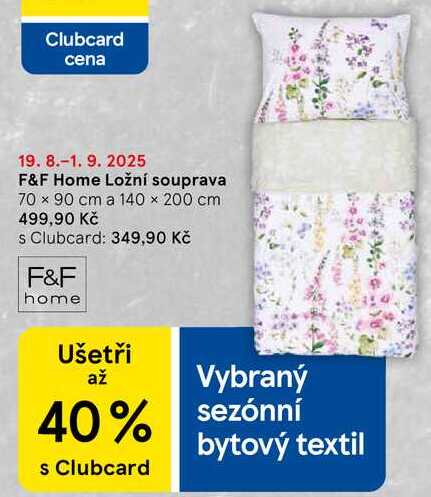 F&F Home Ložní souprava 70 x 90 cm a 140 x 200 cm 