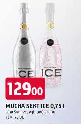 MUCHA SEKT ICE 0,75 l víno šumivé, vybrané druhy 