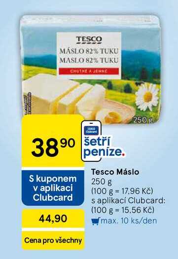 Tesco Máslo, 250 g   