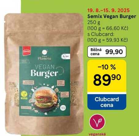 Semix Vegan Burger, 250 g 