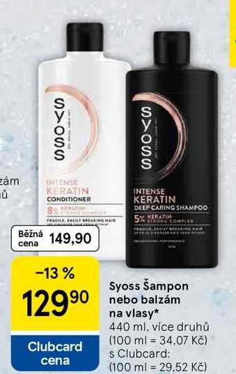 Syoss Šampon nebo balzám na vlasy, 440 ml 