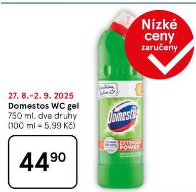 Domestos WC gel, 750 ml