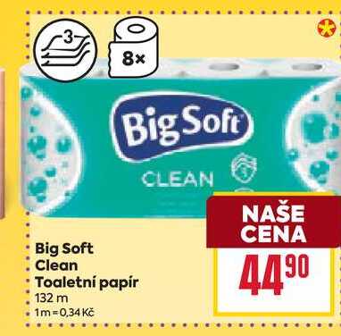 Big Soft Clean Toaletní papír 132 m 