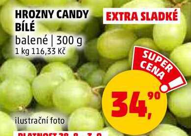 HROZNY CANDY BÍLÉ balené, 300 g