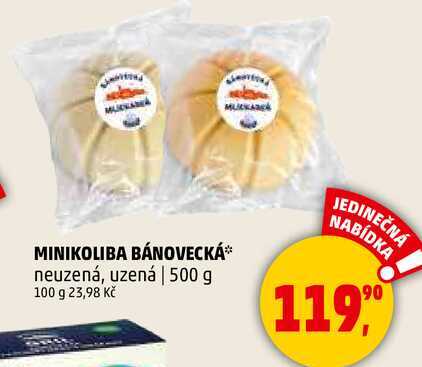 MINIKOLIBA BÁNOVECKÁ neuzená, uzená, 500 g