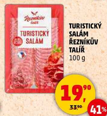 TURISTICKÝ SALÁM ŘEZNÍKŮV TALÍŘ, 100 g 