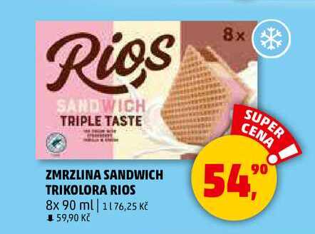 ZMRZLINA SANDWICH TRIKOLORA RIOS, 8x 90 ml  