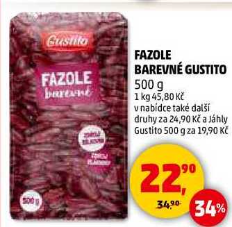FAZOLE BAREVNÉ GUSTITO, 500 g 