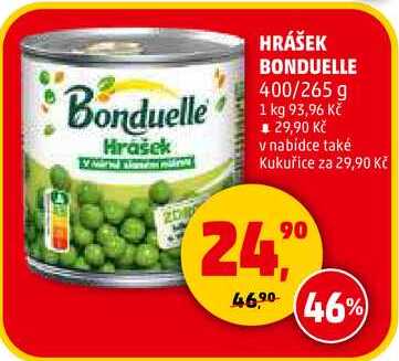 HRÁŠEK BONDUELLE, 400/265 g