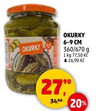 OKURKY 6-9 CM, 360/670 g 