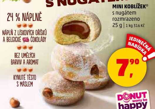 MINI KOBLÍŽEK s nugátem rozmrazeno, 25 g 