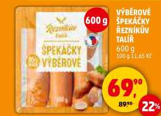 VÝBĚROVÉ ŠPEKÁČKY ŘEZNÍKŮV TALÍŘ, 600 g 