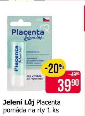 Jelení Lůj Placenta pomáda na rty 1 ks 