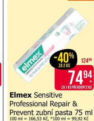 Elmex Professional Repair & Prevent zubní pasta 75 ml 