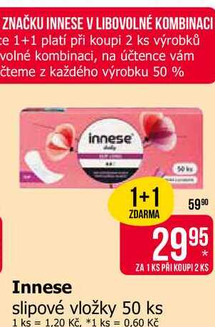 innese slipové vložky 50 ks 