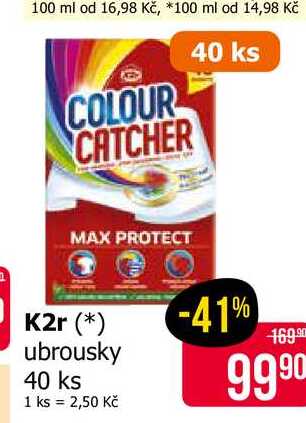 K2r Colour Catcher Prací ubrousky 40 ks