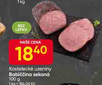 Kostelecké uzeniny Babiččina sekaná 100 g 