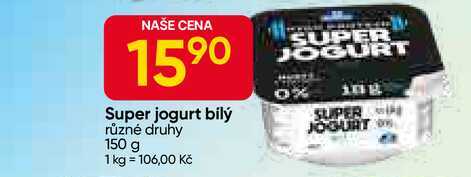 Super jogurt bilý různé druhy 150 g 