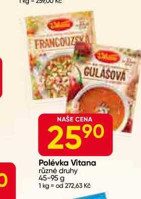 Vitana polévka různé druhy 45-95 g 