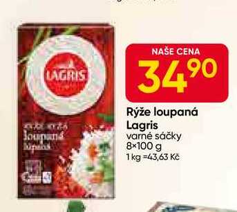 LAGRIS Rýže loupaná Lagris varné sáčky 8×100 g