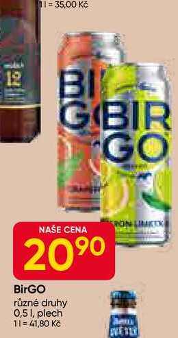 BirGO různé druhy 0,5l, plech 