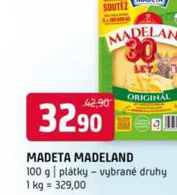 MADETA MADELAND 100 g plátky vybrané druhy 
