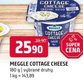MEGGLE COTTAGE CHEESE 180 g vybrané druhy