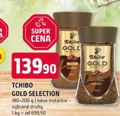 TCHIBO GOLD SELECTION 180-200 g káva instantní vybrané druhy