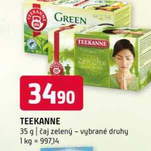 TEEKANNE 35 g čaj zelený vybrané druhy