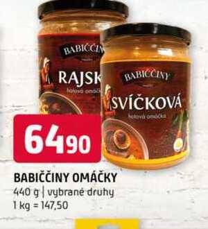 BABIČČINY OMÁČKY 440 g vybrané druhy
