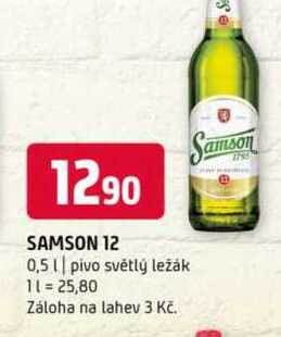 SAMSON 12 0,5l pivo světlý ležák